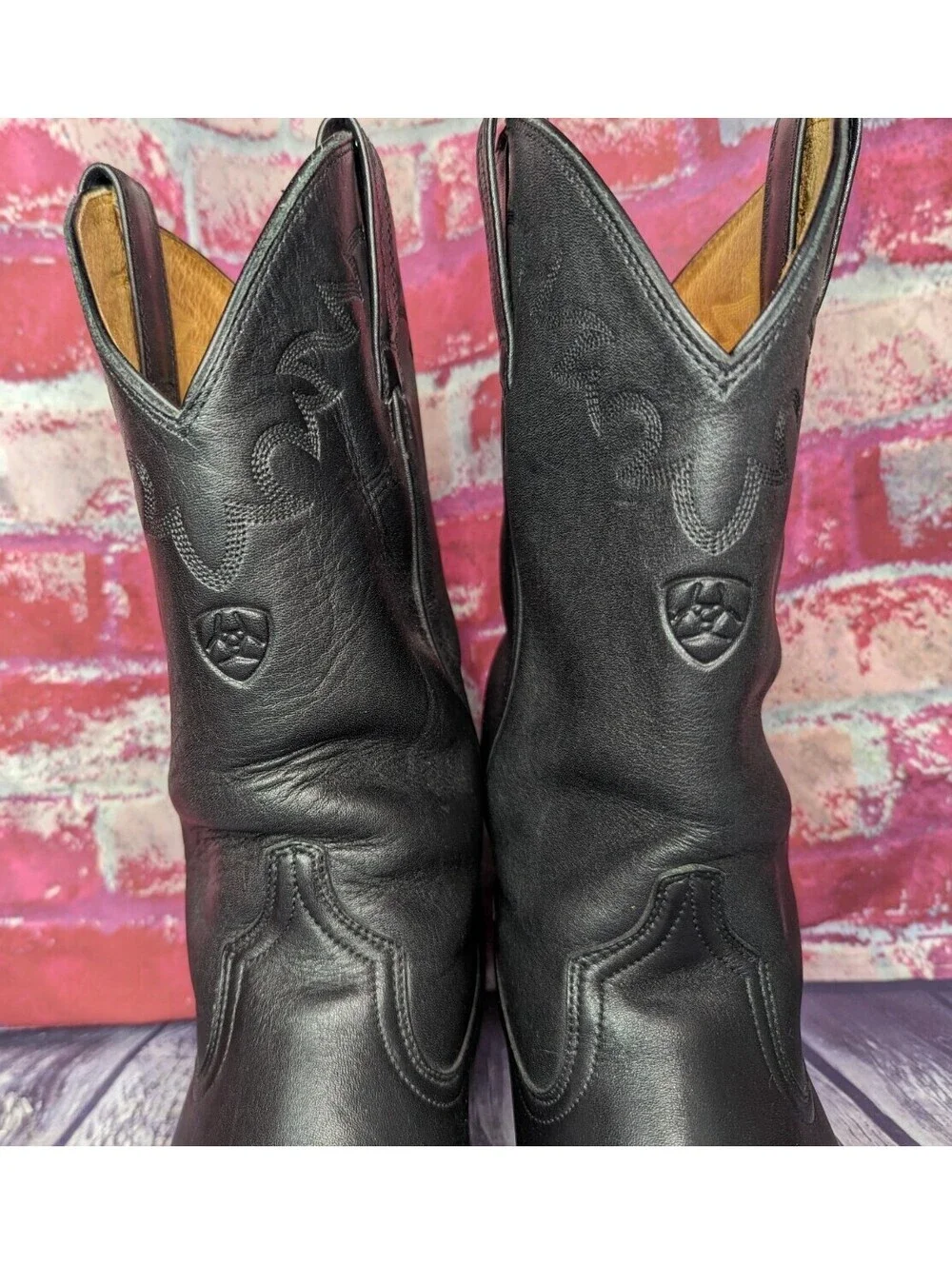 Ariat Heritage Sedona Mens Western Black Leather Cowboy Work Boots 10.5 D 34601